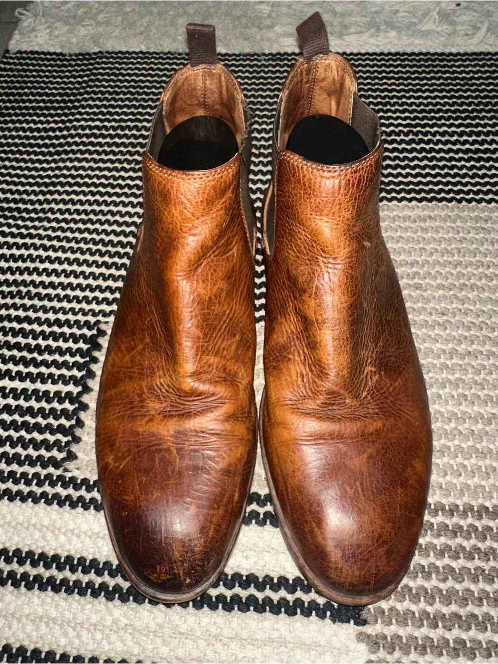 Frye Tyler Chelsea Brown Leather Slip On Boots Men’s Sz 9.5